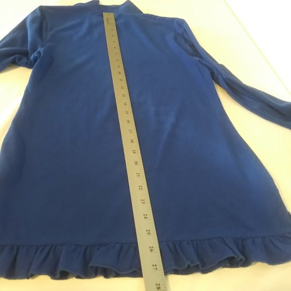 Isaac Mizrahi Live women's size S blue mock turtleneck top - Picture 11 of 14